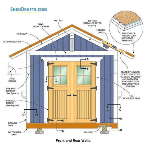 10×12 DIY Gable Roof Shed Architecture Diagrams