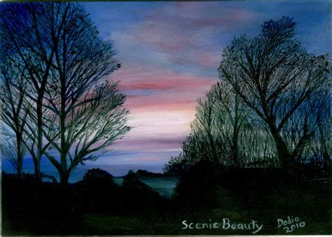 Original Art by Dodie: Oil Painting on Artist Panel "Scenic Beauty"