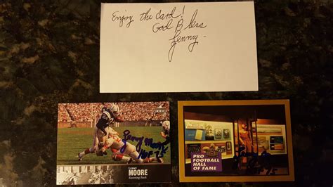 Autograph Through The Mail Athletes: Lenny Moore