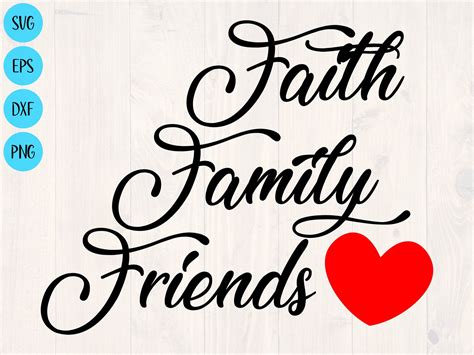 Faith Family Friends Svg Png Eps and Dxf Printable Wall Art | Etsy ...