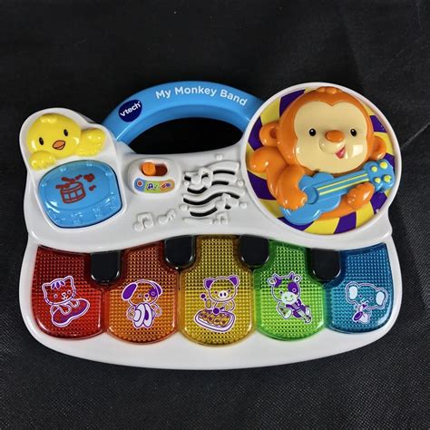 Vtech Toy My Monkey Band light & sound musical kids piano keyboard animals vgc | Kids piano ...