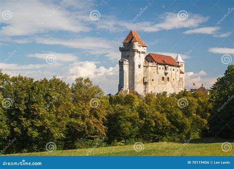 Medieval Liechtenstein Castle Stock Photo - Image of stone, cloudscape ...