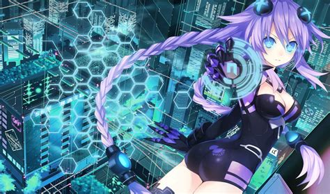 Wallpaper : anime girls, Hyperdimension Neptunia, comics, Purple Heart, screenshot, computer ...