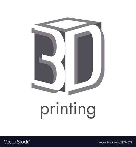 Logo 3d printing and 3d pens Royalty Free Vector Image