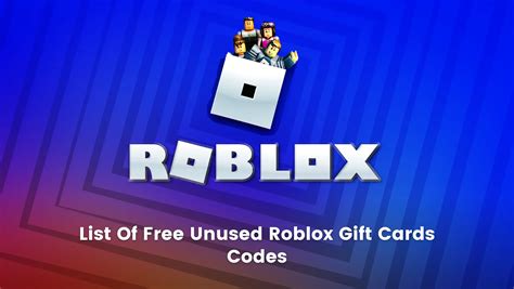 List Of Free Unused Roblox Gift Cards Codes [December 2022 ...