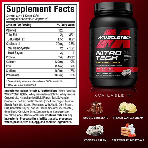 MuscleTech NitroTech Whey Gold Protein Powder (Was $60/$110!) – Fitness ...