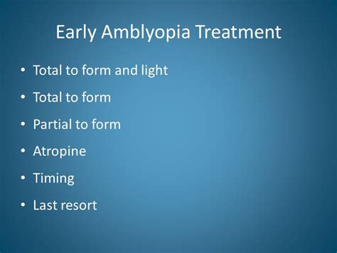 Amblyopia Treatment Past, Present and Future Anne Southgate Sylvie Cringle Orthoptic Department ...