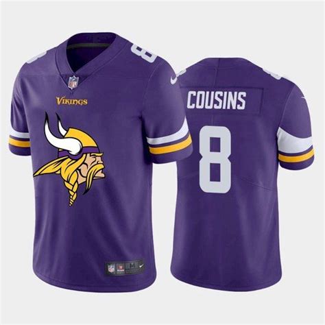 Vikings Kirk Cousins Team Logo Purple Jersey – US Sports Nation