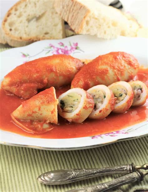 Stuffed Calamari in Tomato Sauce - Mangia Bedda