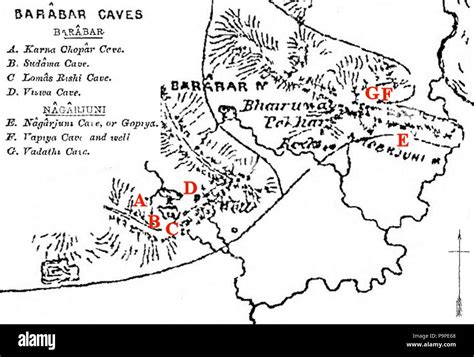 184 Barabar caves map Stock Photo - Alamy