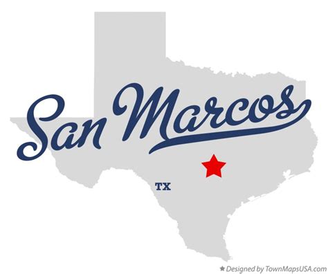 Map of San Marcos, TX, Texas