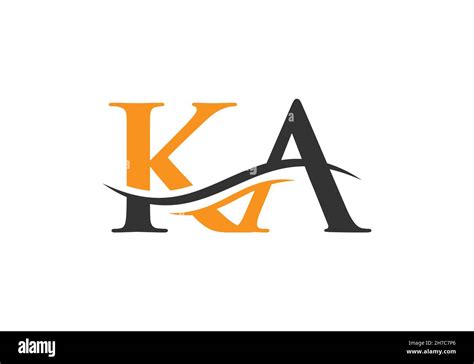 Initial linked letter KA logo design. Modern letter KA logo design ...