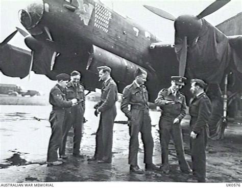 Lincolnshire, England. 1943-09-09. Crew of "N" for Nuts, a Lancaster aircraft of No. 467 ...