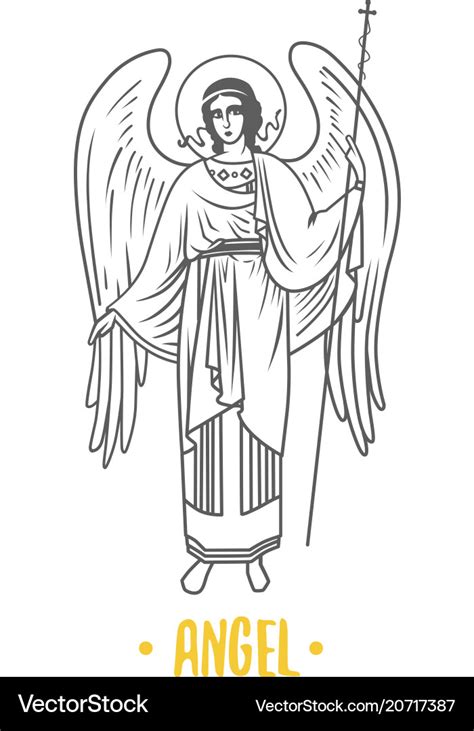 Angel god Royalty Free Vector Image - VectorStock