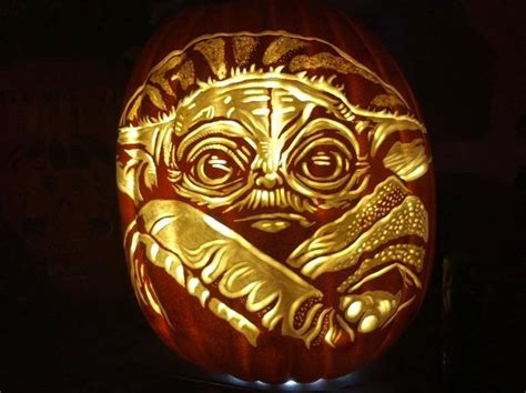 Terrific Baby Yoda Pumpkin - Between The Pages Blog