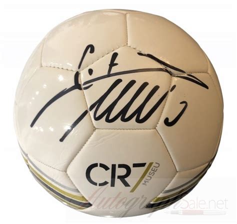 Cristiano Ronaldo signed football white museum CR7 Autograph