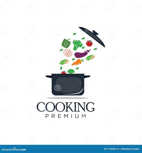 Cooking Logo . Soup Cooking Logo Design Inspiration . Healthy Food Logo Design Stock ...