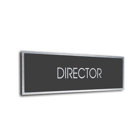 Director Door Sign. Clearly label every room in your facility with our stylish modern door signs ...