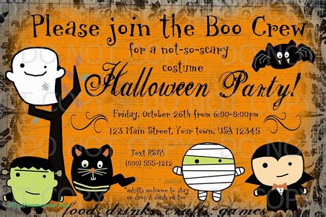 Halloween Party Invitation Template | Free halloween party invitations, Printable halloween ...