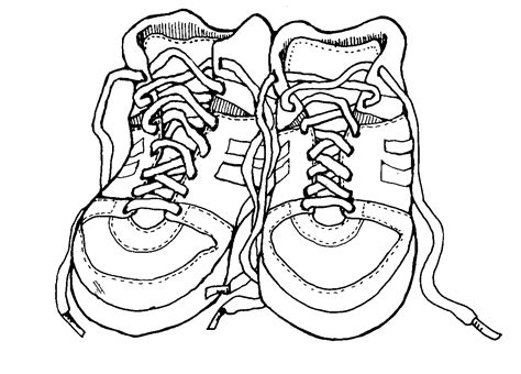 Trainers Clipart Black And White