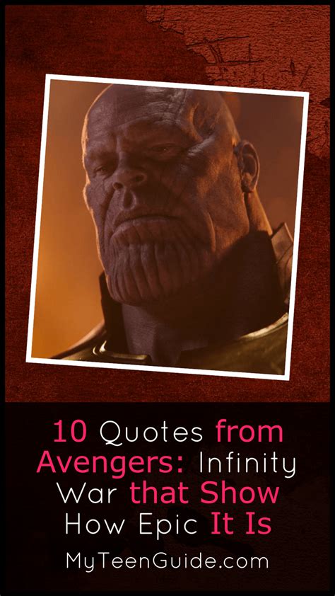 10 Epic Avengers: Infinity War Quotes You Need to Read- MyTeenGuide