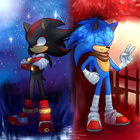 Shadow or Sonic [Fanart] PaFrIsKUsANs=) - Illustrations ART street