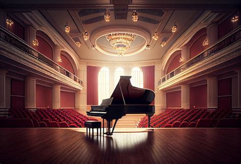 Premium Photo | Beautiful piano in concert hall