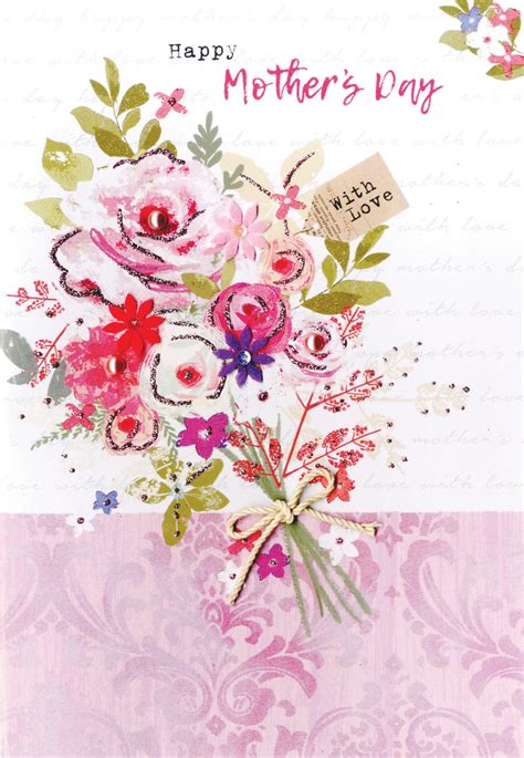 Happy Mother's Day Card With Love Embellished Bouquet | Cards