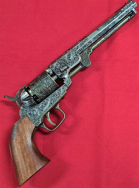 REPLICA DENIX .45 CIVIL WAR 1851 NAVY COLT REVOLVER ENGRAVED PISTOL 1040L | JB Military Antiques