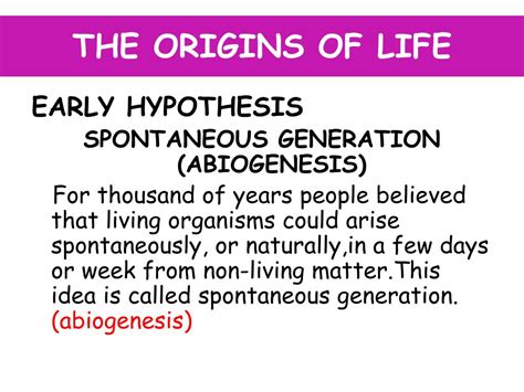 PPT - THE ORIGINS OF LIFE PowerPoint Presentation, free download - ID:4871234