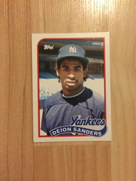 Deion Sanders Rookie MLB Baseball Trading Card RC Mint Condition Ny New ...