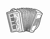 Accordion Coloring Pages  sketch template