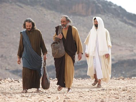 Jesus Walking With Disciples