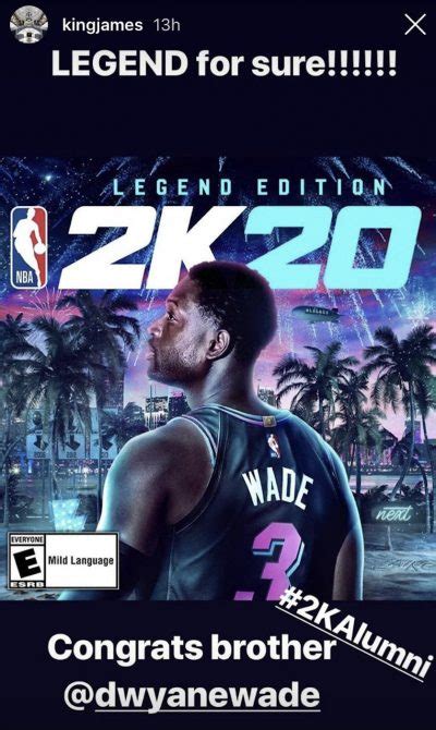 LeBron James Shouts Out Dwyane Wade After NBA 2K20 Cover Announcement ...