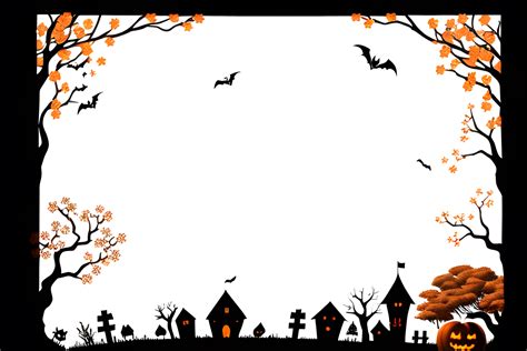 Halloween Border Frame PNG Transparent Background Ai Generative ...