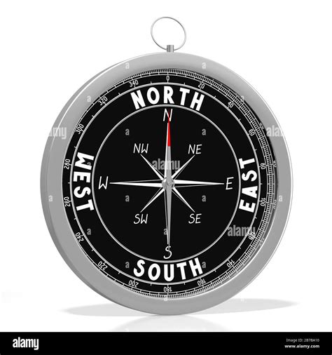 3D compass - North, South, East, West - 4 directions Stock Photo - Alamy