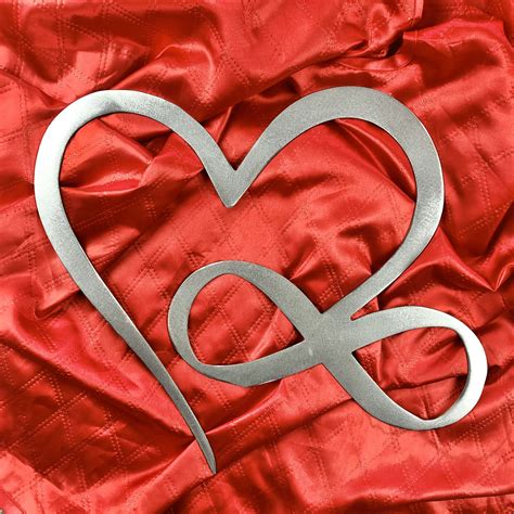 Excited to share this item from my #etsy shop: Infinity Symbol with Heart Metal Sign - Love ...