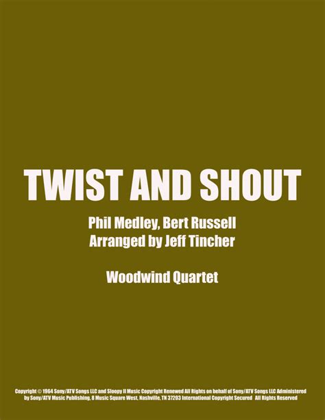 Twist And Shout Sheet Music | The Beatles | Woodwind Ensemble