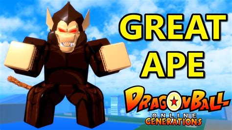 I Turned Into A GREAT APE Dragon Ball Online Generations Roblox - YouTube