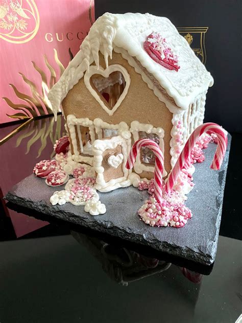 Fairytale candy cane gingerbread house