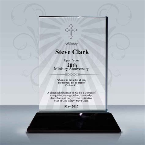 Pastor Anniversary Gift – Goodcount 3D Crystal Etching Gift & Award