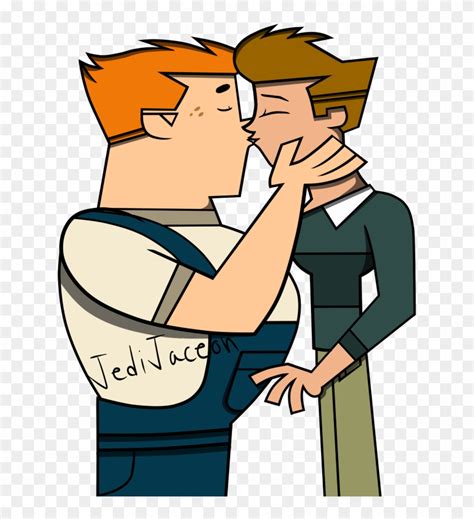 The Kiss By Jedijaceon - Total Drama Topher And Rodney - Free Transparent PNG Clipart Images ...