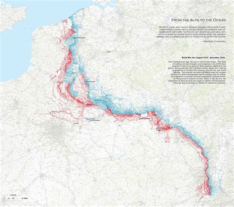 A map of all the trenches they dus on the western front during WW1 ...