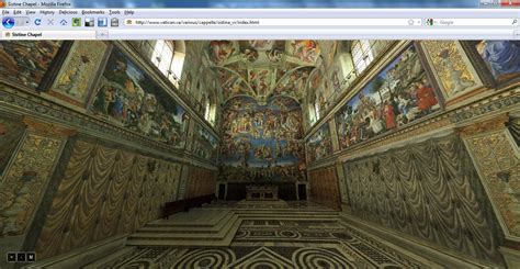 Virtual Tour of the Sistine Chapel on Vatican Website - Activities ...