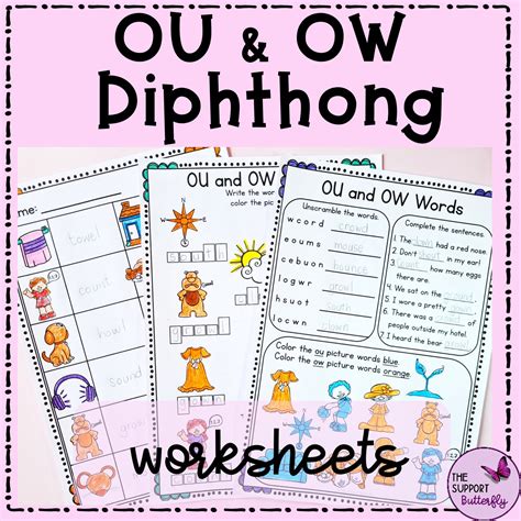 OU and OW Diphthong Worksheets | Made By Teachers