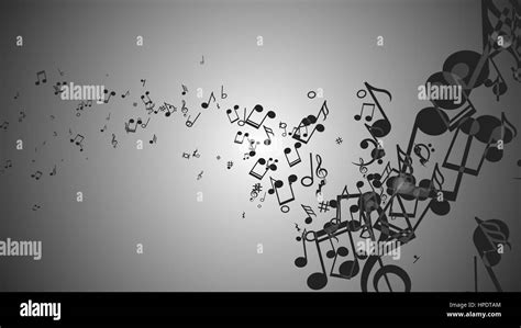 Music notes background Black and White Stock Photos & Images - Alamy