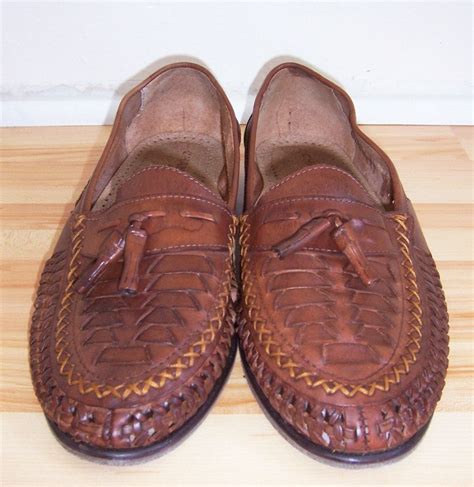 Vintage men's woven leather Brazilian loafers 9.5