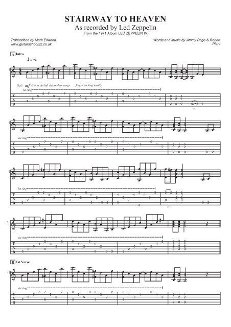 stairway to heaven (Guitar Tab) - Guitar School