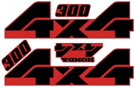 Honda Fourtrax 300 4x4 Decals | The decals on my new Honda F… | Flickr