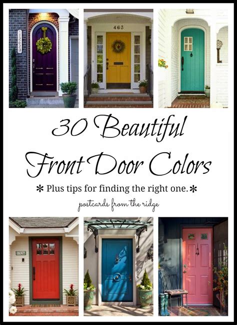 30 Front Door Colors with tips for choosing the right one - Postcards ...